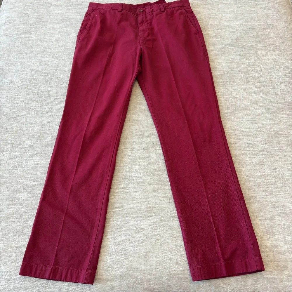 Vineyard Vines Pants Men's 34x32 Slim Fit Breaker Flat Front Straight Leg Chino